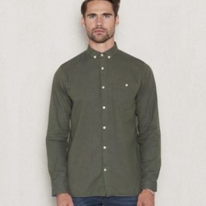 Knowledge Cotton Apparel Flanel Shirt 1176 Green