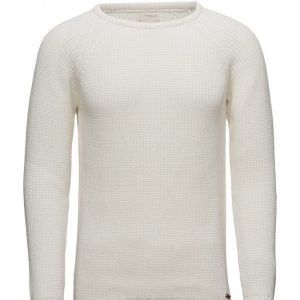 Knowledge Cotton Apparel Rib Knit Brioche pyöreäaukkoinen neule