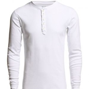 Knowledge Cotton Apparel Rib Knit Henley Gots pitkähihainen t-paita