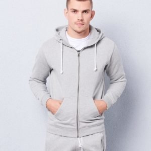 Knowledge Cotton Apparel Sweat Hood 1199 Light Grey