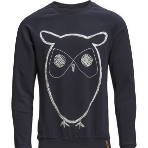 Knowledge Cotton Apparel Sweat Shirt With Owl Print Gots svetari