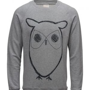 Knowledge Cotton Apparel Sweat Shirt With Owl Print Gots svetari