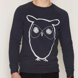 Knowledge Cotton Apparel Sweat Shirt With Owl Print Pusero Eclipse