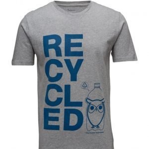 Knowledge Cotton Apparel T-Shirt W/Recycle Print Gots lyhythihainen t-paita