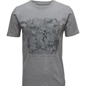 Knowledge Cotton Apparel T-Shirt W/Waste Print Gots lyhythihainen t-paita