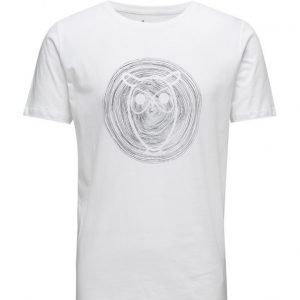 Knowledge Cotton Apparel Tee W/ Owl Wooden Print Gots lyhythihainen t-paita