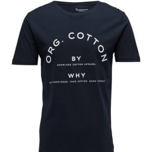 Knowledge Cotton Apparel Tee W/Org.Cotton Text. Gots lyhythihainen t-paita