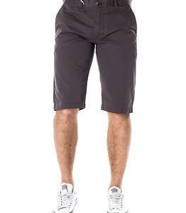 Knowledge Cotton Apparel Twisted Twill Shorts Dark Grey