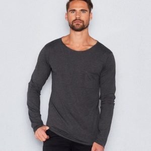 Kvarn Jesper Crew Neck Dark Grey Melange