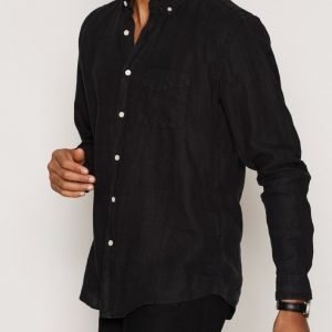 L'Homme Rouge Needs Linen Shirt Kauluspaita Musta