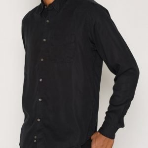 L'Homme Rouge Original Tencel Shirt Kauluspaita Musta