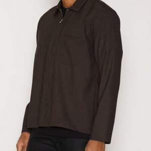 L'Homme Rouge Second Layer Wool Shirt Kauluspaita Ruskea