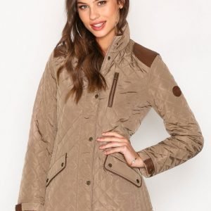 Lauren Ralph Lauren Faux Leather Quilted Coat Untuvatakki Bridle