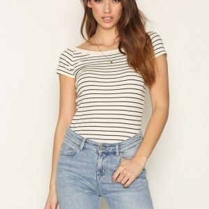 Lauren Ralph Lauren Jasleen Off Shoulder Top T-Paita Milk