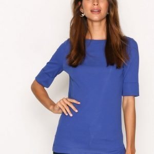 Lauren Ralph Lauren Judy Elbow Sleeve Knit T-Paita Blue