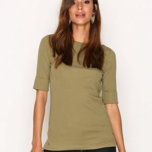 Lauren Ralph Lauren Judy Elbow Sleeve Knit T-Paita Sage