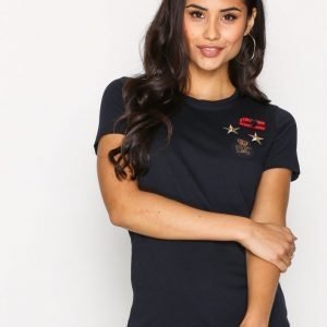 Lauren Ralph Lauren Karara Short Sleeve Knit Neulepusero Navy