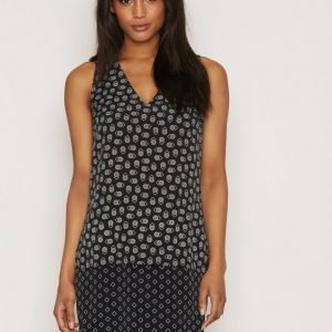 Lauren Ralph Lauren Kinello Vneck Dress Loose Fit Mekko Black