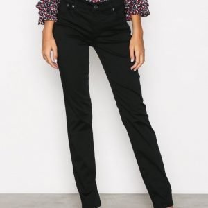 Lauren Ralph Lauren Straight Sateen Pant Housut Black