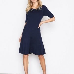 Lauren Ralph Lauren Teagin Elbow Sleeve Dress Loose Fit Mekko Navy