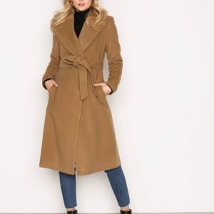 Lauren Ralph Lauren Wrap Wool Coat Pitkä Takki Camel