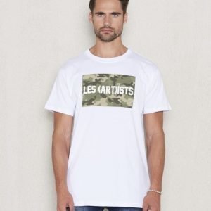 Les Artists Tee Box Logo Camo White