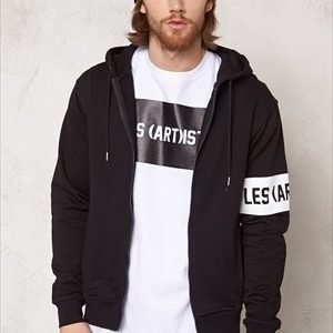 Les Artists Zip Hoodie Box Logo Black