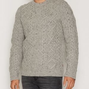 Levis Fisherman Cable Crew Fish Pusero Harmaa