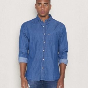 Lexington Taylor Poplin Shirt Medium Denim