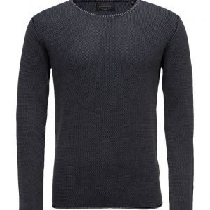 Lindbergh O-Neckknitacidwash pyöreäaukkoinen neule