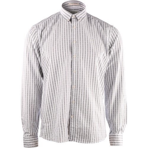 Lindbergh Striped Oxford shirt l/s Black