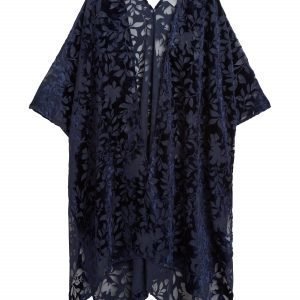 Lindex Kimono Jossa Samettikuviointi Sininen