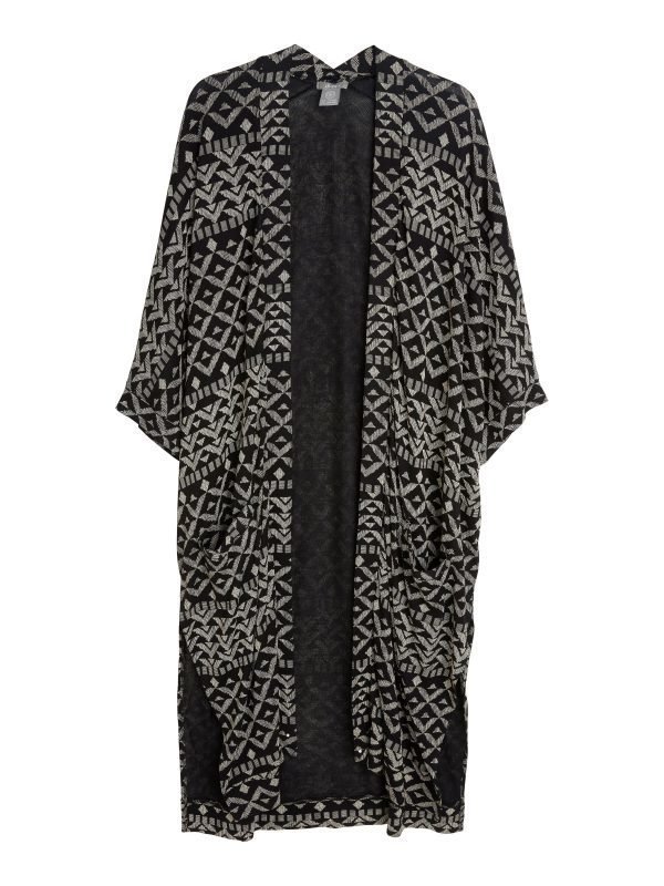 Lindex Kimono Tencel Sekoitetta Musta