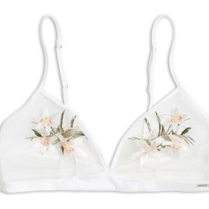 Lindex Kirjaillut Bralette Rintaliivit Valkoinen