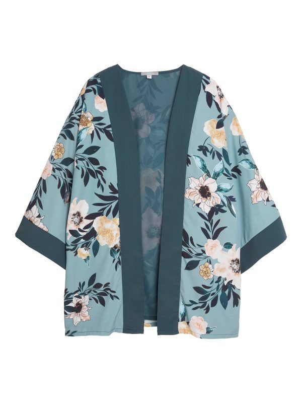 Lindex Kukallinen Kimono Sininen