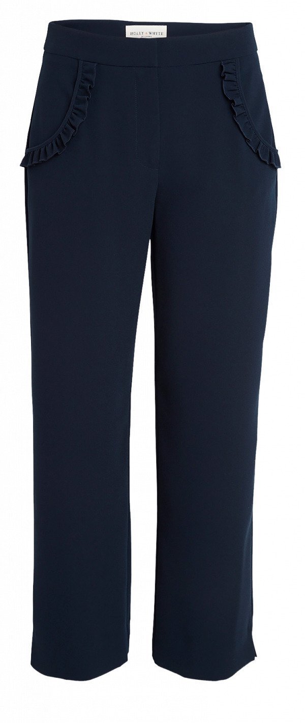 Lindex Loose Cropped Housut Sininen