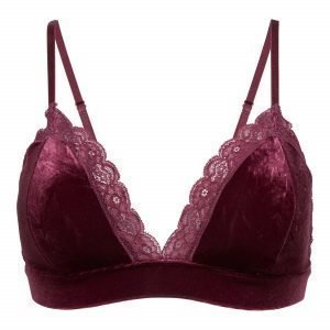 Lindex Samettiset Bralette Rintaliivit Punainen