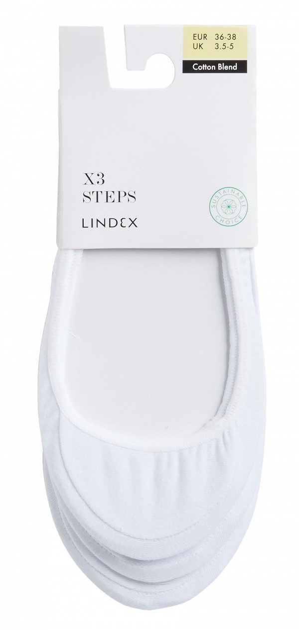 Lindex Sukat Valkoinen 3-Pakkaus