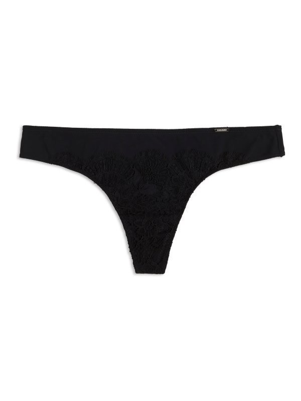 Lindex Thong Low Alushousut Musta