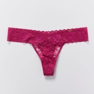 Lindex Thong Low Lace Alushousut Vaaleanpunainen