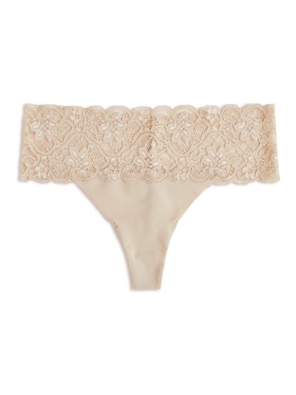 Lindex Thong Tangat Regular Beige