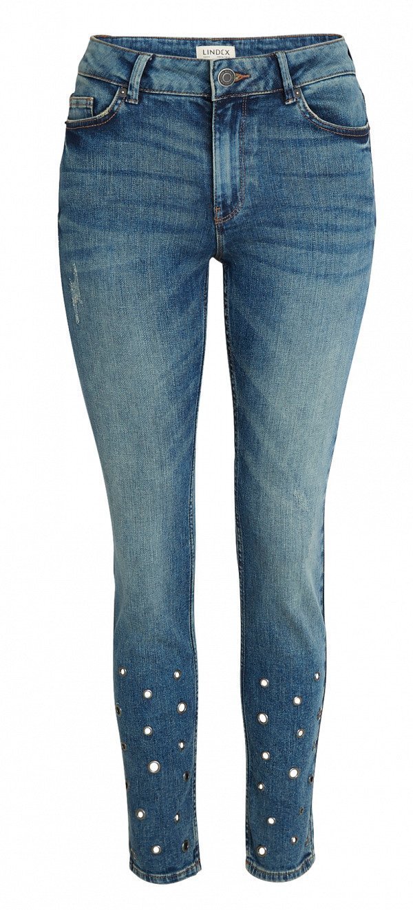 Lindex Tova Slim Regular Farkut Sininen