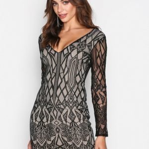 Love Triangle Deco Diamond Mini Dress Kotelomekko Black