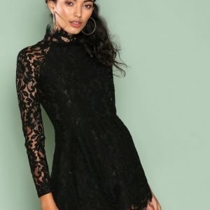 Love Triangle Faithfull Lace Playsuit Black