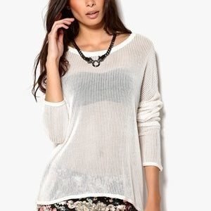 Luxe by VILA Tappy Knit Top Valkoinen