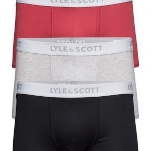 Lyle & Scott 3 Pack Boxer In Black Grey & Red bokserit