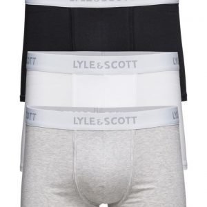 Lyle & Scott 3 Pack Boxer In Black Grey & White bokserit