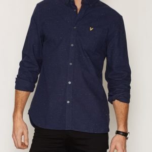 Lyle & Scott Brushed Fleck Shirt Kauluspaita Navy