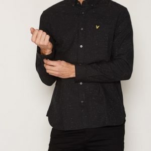 Lyle & Scott Brushed Fleck Shirt Kauluspaita True Black