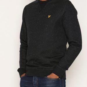 Lyle & Scott Brushed Flecked Crew Neck Pusero True Black